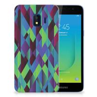 Samsung Galaxy J2 Core TPU Hoesje Abstract Green Blue