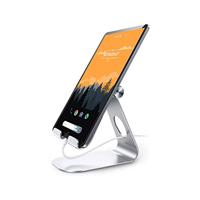 TERRATEC iTab M Zilver, Smartphone & Tablet Multihoekstandaard van aluminium, voor iPhone, iPad, Samsung Galaxy, Google Nexus en andere, instelbare kijkhoek