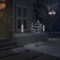 VidaXL Kerstboom 120 LED&apos;s koudwit licht kersenbloesem 150 cm - thumbnail