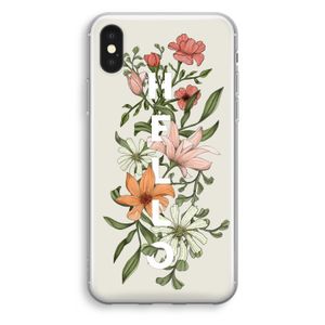 Hello bloemen: iPhone X Transparant Hoesje