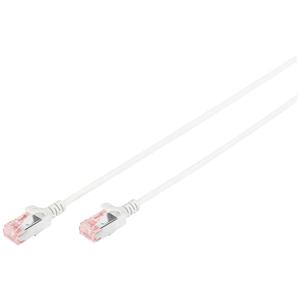 Digitus DK-1624-015S RJ45 Netwerkkabel, patchkabel CAT 6 U/FTP 1.50 m Wit Afgeschermd (dubbel), Vlambestendig, Folie afscherming, Afscherming gevlochten,