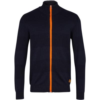 Kronstadt Trui Navy Oranje Katoen Jacob Zip Regular Fit Kronstadt Trui Navy Oranje Katoen Jacob Zip Regular Fit