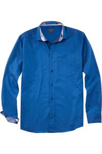 OLYMP Casual Regular Fit Overhemd blauw, Effen