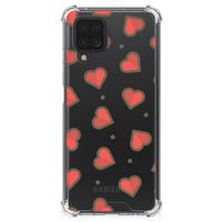 Samsung Galaxy A12 Doorzichtige Silicone Hoesje Hearts