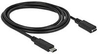 DeLock Kab USB 3.1 C> USB Type-C aansluiting verlenging 1,5 m zwart - kabel - digitaal/gegevens, 85534