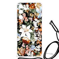 Case voor Samsung Galaxy A25 Dark Flowers - thumbnail