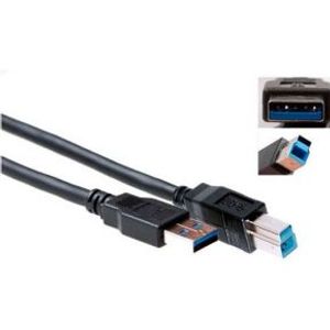 ACT 1m, USB 3.0 USB-kabel USB 3.2 Gen 1 (3.1 Gen 1) USB A USB B Zwart