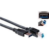 ACT 1m, USB 3.0 USB-kabel USB 3.2 Gen 1 (3.1 Gen 1) USB A USB B Zwart - thumbnail