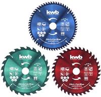 kwb 584699 Cirkelzaagbladenset 160 x 25/20/16 mm voor handcirkelzaag of verstekzaag, radiaal, tractie voor panelen, bouwmaterialen en apparatuur., 586999