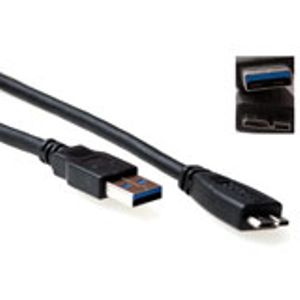 ACT SB3031 USB-kabel 2 m USB 3.2 Gen 1 (3.1 Gen 1) USB A Micro-USB B Zwart