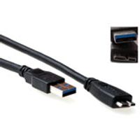 ACT SB3031 USB-kabel 2 m USB 3.2 Gen 1 (3.1 Gen 1) USB A Micro-USB B Zwart - thumbnail