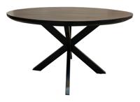 Livingfurn Ronde Eettafel Jesper Mangohout, 130cm - Zwart