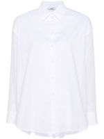 Peserico chemise en coton à ornements strassés - Blanc