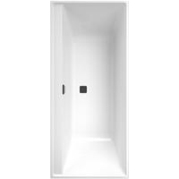 Villeroy & Boch Collaro bad rechthoek 170x75cm met badwaste mat zwart white UBA170COR2NV-01 - thumbnail