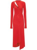 Victoria Beckham robe mi-longue à design asymétrique - Rouge