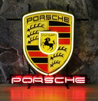 Porsche Logo Neon Verlichting - 55 x 57 cm - thumbnail