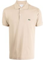 Lacoste polo à patch logo - Marron - thumbnail