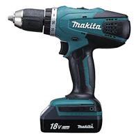 Makita Y/DF457DWE Elektrische Schroefboormachine, 750 W, 18 V, Zwart en Blauw