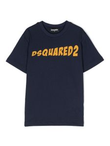 DSQUARED2 KIDS t-shirt en coton à logo imprimé - Bleu