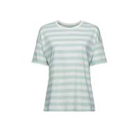 ESPRIT Women Casual gestreept T-shirt van biologisch katoen turquoise/wit