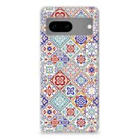 Google Pixel 7 TPU Siliconen Hoesje Tiles Color - thumbnail