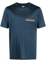 Paul Smith t-shirt en coton à détail de rayures - Bleu - thumbnail