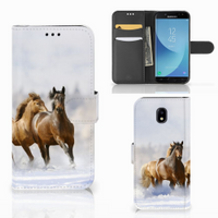 Samsung Galaxy J5 2017 Telefoonhoesje met Pasjes Paarden