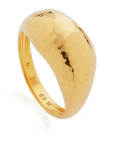 Monica Vinader bague Deia Domed - Or