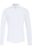 Pure Functional Slim Fit Jersey shirt wit, Effen - thumbnail