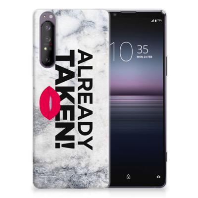 Sony Xperia 1 II Siliconen hoesje met naam Already Taken White