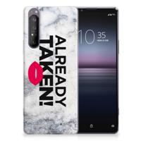 Sony Xperia 1 II Siliconen hoesje met naam Already Taken White
