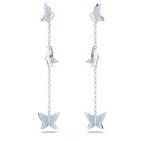 Swarovski 5662182 Oorhangers Lilia zilverkleurig-blauw 1,2 x 6,6 cm