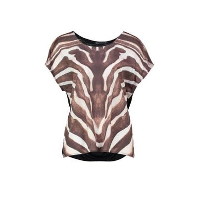 Expresso top GACE met zebraprint bruin/wit/zwart