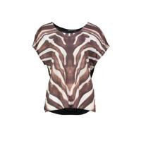 Expresso top GACE met zebraprint bruin/wit/zwart