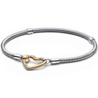 Pandora 569539C00 Armband Moments Heart zilver goud-en zilverkleurig - thumbnail