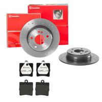 Remmenset, remschijf BREMBO, Remschijftype: Geperforeerd, Inbouwplaats: Achteras: , u.a. für Mercedes-Benz, Chrysler