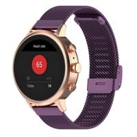 By Qubix - Compatible met Garmin Venu 3s / Vivoactive 4s / Venu 2s / Vivomove 3s / Forerunner 255s - Milanese bandje met klemsluiting - Paars - Compatible Garmin bandje