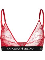 Natasha Zinko soutien-gorge à bande logo - Rouge - thumbnail