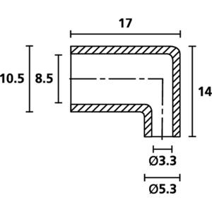 HellermannTyton HV4821 PVC-FR NA 2000 Haakse tule Klem-Ø (max.): 5.3 mm PVC Transparant 1 stuk(s)