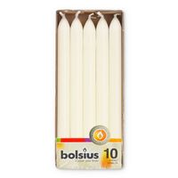 Bolsius dinerkaars - ivoor - set van 10