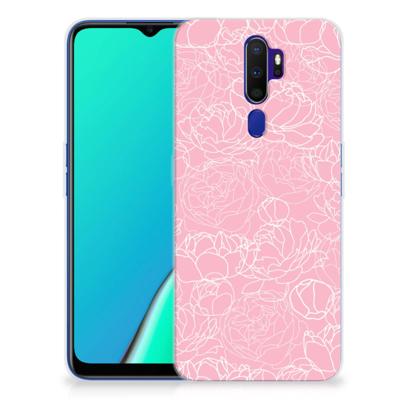 OPPO A5 2020 TPU Case White Flowers