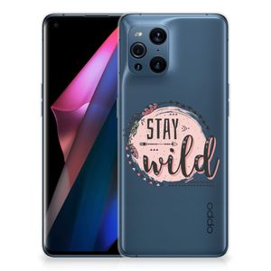 OPPO Find X3 | X3 Pro Telefoonhoesje met Naam Boho Stay Wild