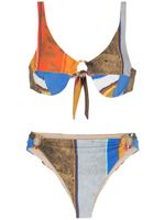 Amir Slama bikini à rayures - Bleu - thumbnail