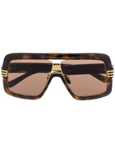 Gucci Eyewear lunettes de soleil à monture oversize - Marron