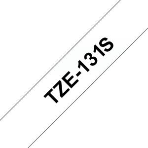 Brother TZe-131S Labeltape Tapekleur: Transparant Tekstkleur: Zwart 12 mm 4 m