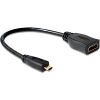 Delock 65391 Kabel High Speed HDMI met Ethernet - HDMI Micro-D male > HDMI-A female 23cm - thumbnail