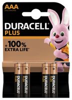 Batterij Duracell Plus 4xAAA