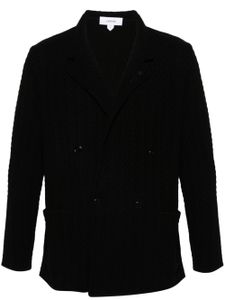 Lardini blazer en maille à boutonnière croisée - Noir