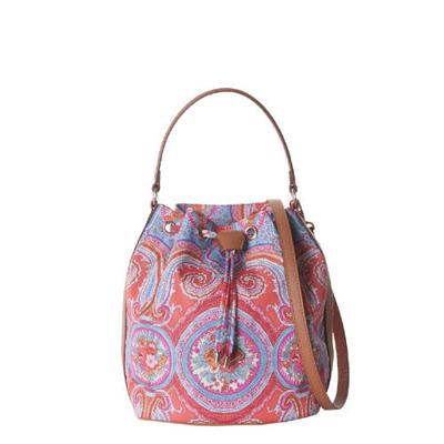 Oilily schoudertas City Rose Paisley Bucket koraalrood Oilily schoudertas City Rose Paisley Bucket koraalrood