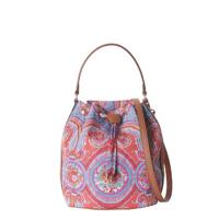 Oilily schoudertas City Rose Paisley Bucket koraalrood